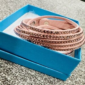 Touchstone Crystal By Swarovski Wrap-Star Bracelet in Vintage Rose